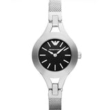  Shop Authentic Emporio Armani Classic Quartz Black Dial Silver Steel Strap Watch For Women - AR7328 - Luxxuri