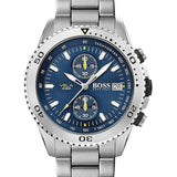  Shop Authentic Hugo Boss Vela Chronograph Diver Blue Dial Silver Steel Strap Watch for Men - 1513775 - Luxxuri