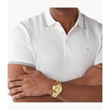  Shop Authentic Michael Kors Slim Runway Chronograph Gold Dial Gold Steel Strap Watch For Men - MK8909 - Luxxuri
