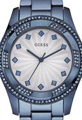  Shop Authentic Guess Pinwheel Analog Silver Dial Blue Steel Strap Watch for Women - W0702L1 - Luxxuri