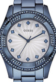  Shop Authentic Guess Pinwheel Analog Silver Dial Blue Steel Strap Watch for Women - W0702L1 - Luxxuri