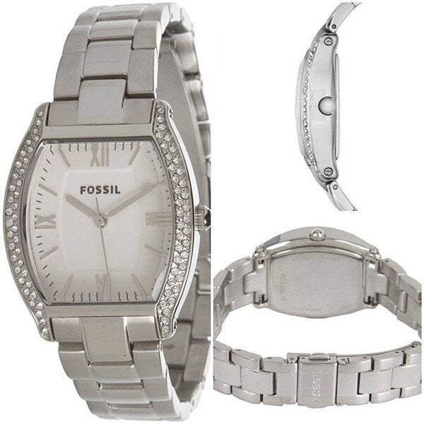  Shop Authentic Fossil Wallace Silver Dial Silver Steel Strap Watch for Women - ES3174 - Luxxuri
