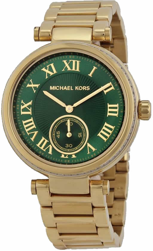  Shop Authentic Michael Kors Skylar Green Dial Gold Steel Strap Watch for Women - MK6065 - Luxxuri