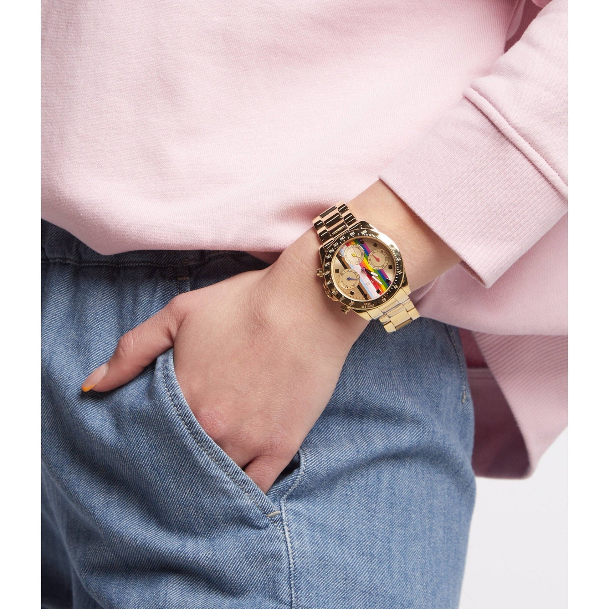  Shop Authentic Guess Eclipse Multifunction Gold Dial Gold Steel Strap Watch for Women - GW0433L1 - Luxxuri