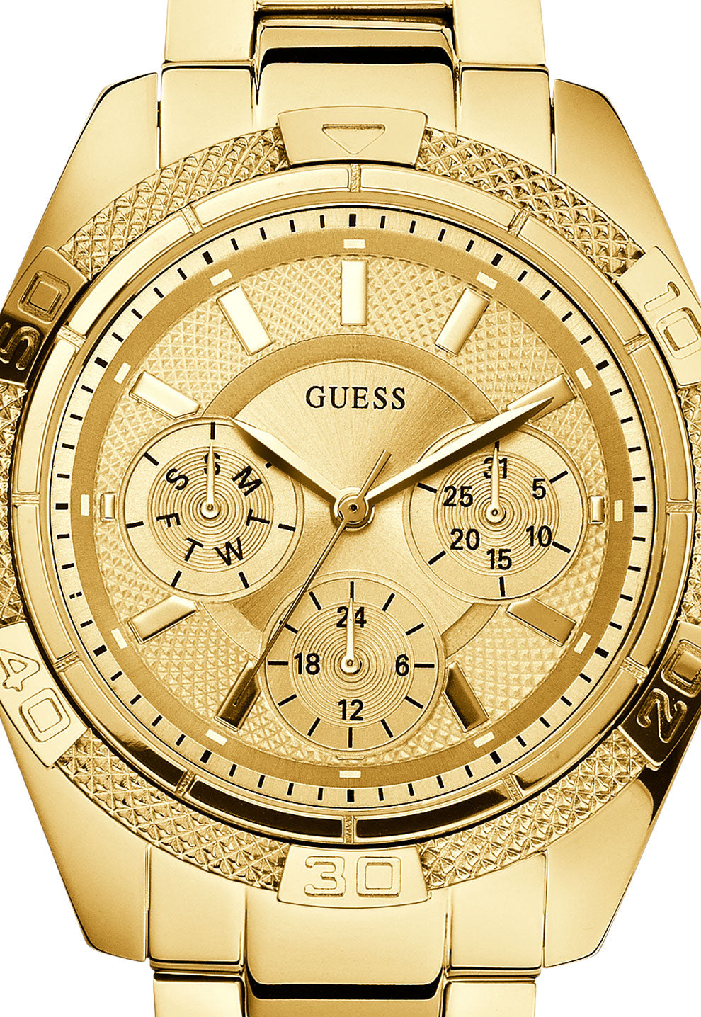  Shop Authentic Guess Mini Phantom Diamonds Gold Dial Gold Steel Strap Watch for Women - W0235L5 - Luxxuri