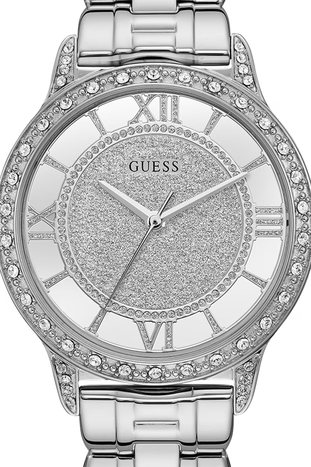  Shop Authentic Guess Ethereal Diamonds Silver Dial Silver Steel Strap Watch for Women - W1013L1 - Luxxuri