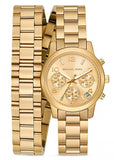  Shop Authentic Michael Kors Runway Chronograph Analog Gold Dial Gold Steel Strap Watch for Women - MK7452 - Luxxuri