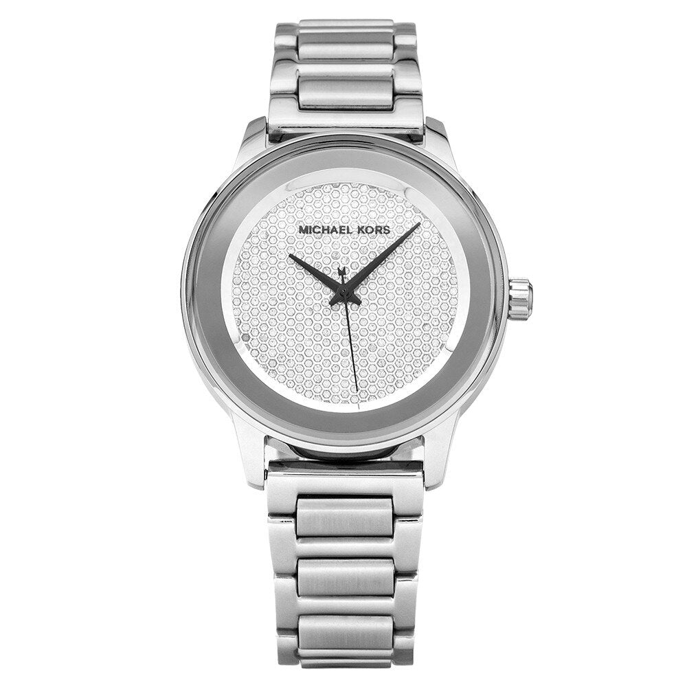  Shop Authentic Michael Kors Kinley Diamond Pave Silver Dial Silver Steel Strap Watch for Women - MK5996 - Luxxuri