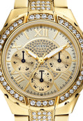  Shop Authentic Guess Viva Diamonds Gold Dial Gold Steel Strap Watch for Women - W0111L2 - Luxxuri