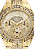  Shop Authentic Guess Viva Diamonds Gold Dial Gold Steel Strap Watch for Women - W0111L2 - Luxxuri
