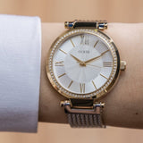  Shop Authentic Guess Soho Diamonds Silver Dial Silver Mesh Bracelet Watch for Women - W0638L7 - Luxxuri