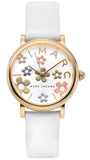  Shop Authentic Marc Jacobs Roxy White Dial White Leather Strap Watch for Women - MJ1607 - Luxxuri