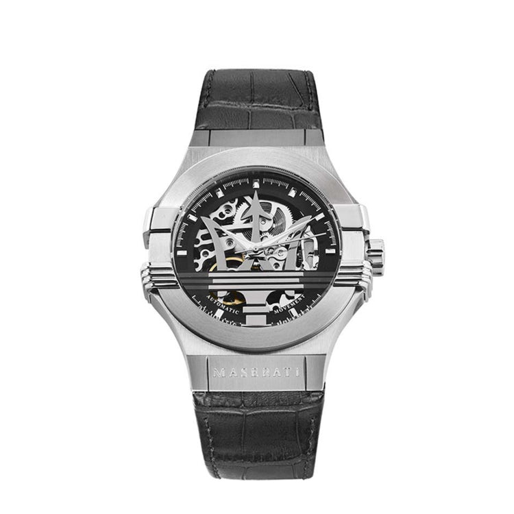  Shop Authentic Maserati Potenza Automatic Black Dial Black Leather Strap Watch For Men - R8821108001 - Luxxuri