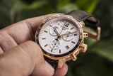  Shop Authentic Tissot Quickster Chronograph 42mm White Dial Brown Leather Strap Watch For Men - T095.417.36.037.00 - Luxxuri
