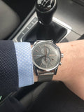  Shop Authentic Hugo Boss Jet Chronograph Grey Dial Silver Mesh Bracelet Watch for Men - 1513440 - Luxxuri