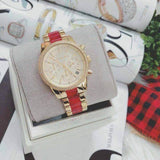  Shop Authentic Michael Kors Ritz Chronograph Gold Dial Two Tone Steel Strap Watch For Women - MK6517 - Luxxuri
