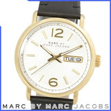  Shop Authentic Marc Jacobs Fergus White Dial Black Leather Strap Watch for Men - MBM5081 - Luxxuri