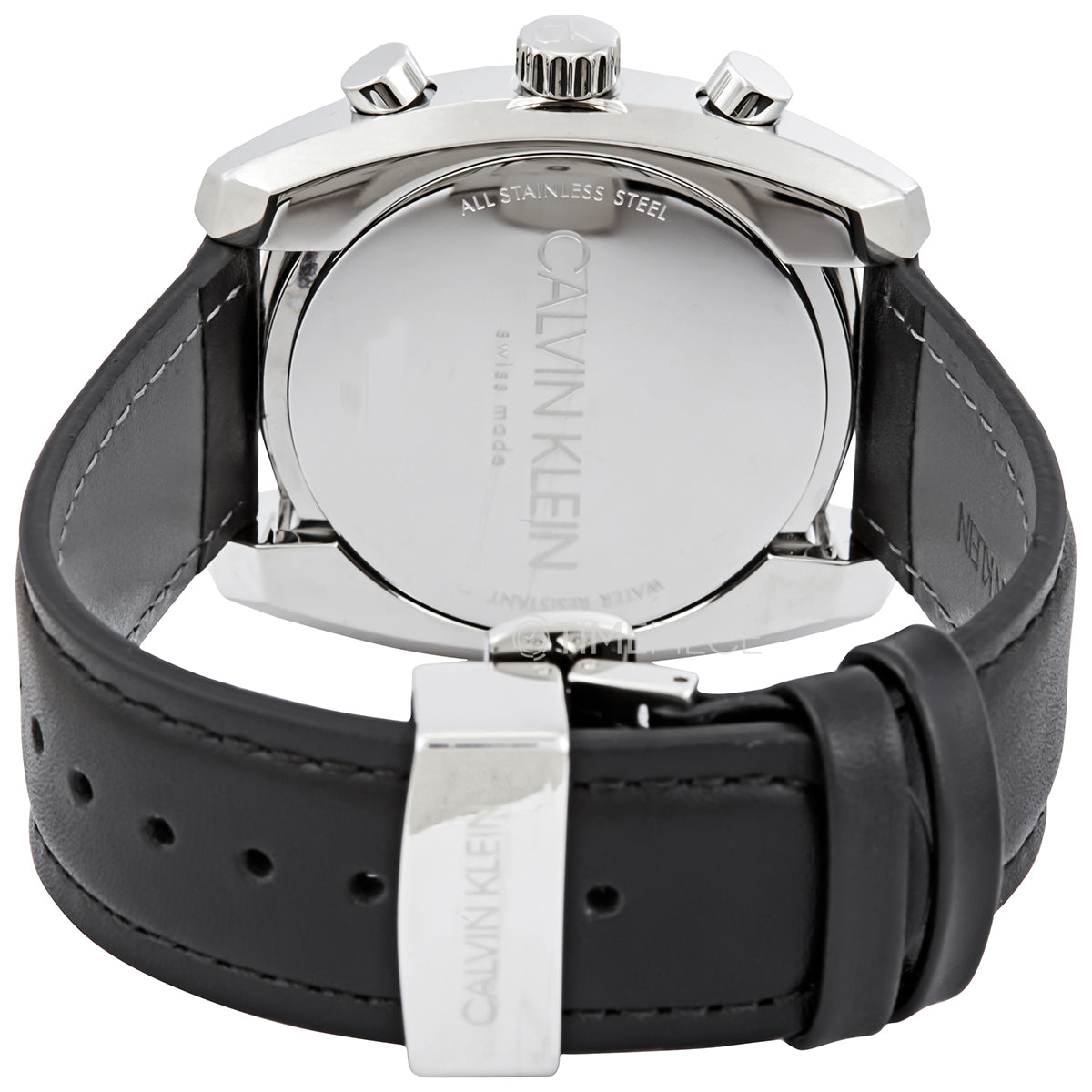 Shop Authentic Calvin Klein Masculine Chronograph Black Dial Black Leather Strap Watch for Men - K2H27102 - Luxxuri