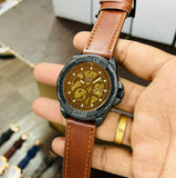  Shop Authentic Fossil Bronson Automatic Skeleton Black Dial Brown Leather Strap Watch for Men - ME3219 - Luxxuri