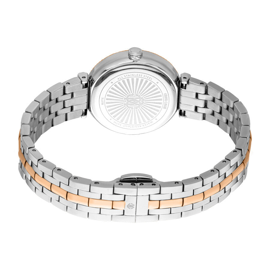 Just Cavalli Chiarezza Snake Core Silver Dial Two Tone Steel Strap Watch for Women - RC5L078M0075
