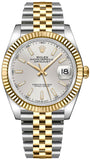  Shop Authentic Rolex Datejust 41 Silver Dial Two Tone Oystersteel & Yellow Gold Jubilee Bracelet Watch for Men - M126333-0002 - Luxxuri