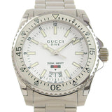  Shop Authentic Gucci Dive Quartz White Dial Silver Steel Strap Watch for Men - YA136302 - Luxxuri