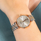  Shop Authentic Emporio Armani Gianni T Bar Grey Dial Two Tone Steel Strap Watch For Women - AR1840 - Luxxuri