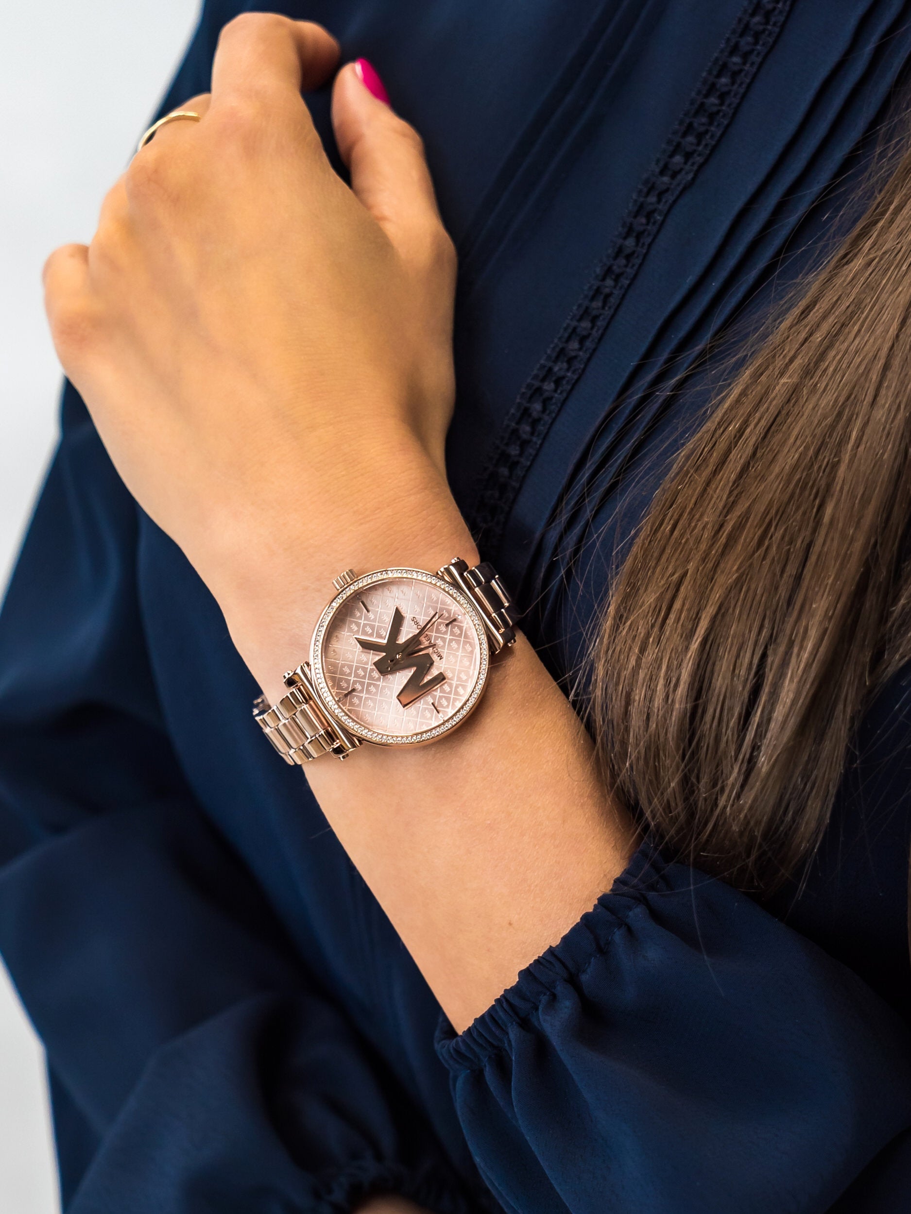  Shop Authentic Michael Kors Sofie Quartz Rose Gold Dial Rose Gold Steel Strap Watch For Women - MK4335 - Luxxuri