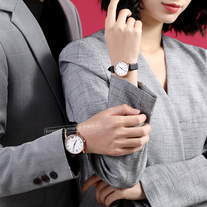  Shop Authentic Emporio Armani Kappa Quartz White Dial Black Leather Strap Watch For Men - AR80015 - Luxxuri