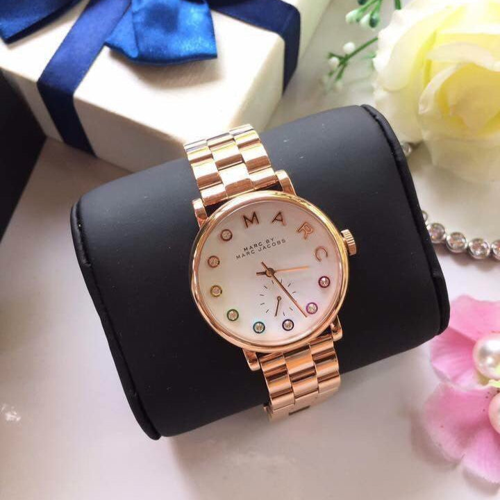  Shop Authentic Marc Jacobs Baker White Dial Rose Gold Steel Strap Watch for Women - MBM3441 - Luxxuri