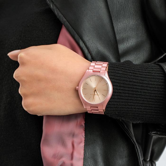  Shop Authentic Michael Kors Slim Runway Pink Dial Pink Steel Strap Watch For Women - MK4456 - Luxxuri