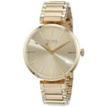  Shop Authentic Hugo Boss Allusion Gold Dial Gold Steel Strap Watch for Women - 1502415 - Luxxuri