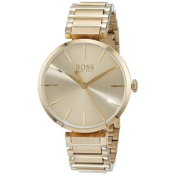  Shop Authentic Hugo Boss Allusion Gold Dial Gold Steel Strap Watch for Women - 1502415 - Luxxuri