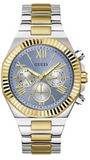  Shop Authentic Guess Equity Analog Blue Dial Two Tone Steel Strap Watch For Men - GW0703G3 - Luxxuri
