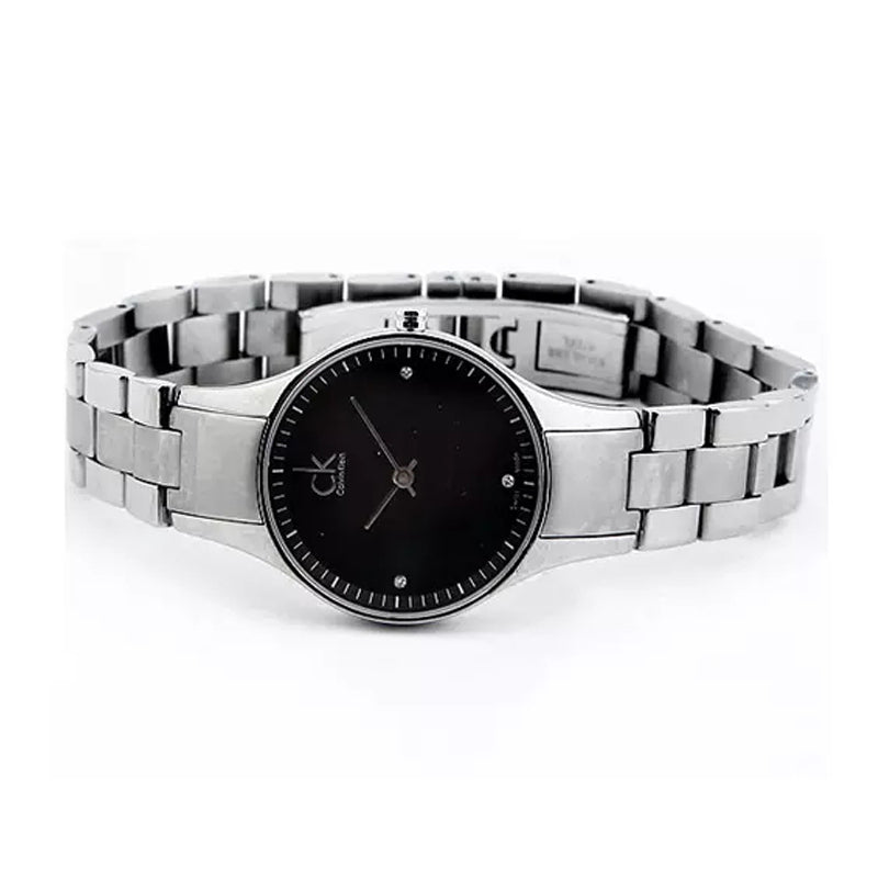  Shop Authentic Calvin Klein Simplicity Black Dial Silver Steel Strap Watch for Women - K4323104 - Luxxuri