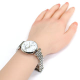  Shop Authentic Emporio Armani Gianni T Bar White Marble Dial Silver Steel Strap Watch For Women - AR11170 - Luxxuri