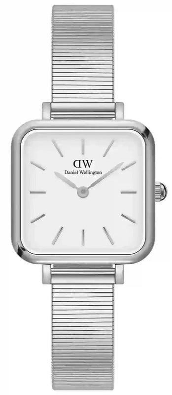 Shop Authentic Daniel Wellington Quadro Studio White Dial Silver Mesh Bracelet Watch For Women - DW00100521 - Luxxuri