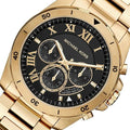  Shop Authentic Michael Kors Brecken Chronograph Quartz Black Dial Gold Steel Strap Watch For Men - MK8481 - Luxxuri