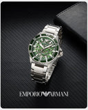  Shop Authentic Emporio Armani Diver Automatic Green Dial Silver Steel Strap Watch For Men - AR60061 - Luxxuri