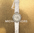  Shop Authentic Michael Kors Parker Chronograph White Dial White Leather Strap Watch For Women - MK7226 - Luxxuri