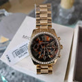  Shop Authentic Michael Kors Lexington Chronograph Brown Dial Gold Steel Strap Watch For Women - MK7276 - Luxxuri