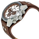  Shop Authentic Fossil Coachman Chronograph Silver Dial Brown Leather Strap Watch for Men - CH2565 - Luxxuri