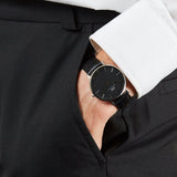  Shop Authentic Daniel Wellington Classic Sheffield Black Dial Black Leather Strap Watch For Men - DW00100133 - Luxxuri