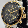  Shop Authentic Michael Kors Bayville Chronograph Black Dial Two Tone Steel Strap Watch For Women - MK8872 - Luxxuri