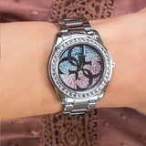  Shop Authentic Guess G Twist Diamonds Purple Dial Black Steel Strap Watch For Women - W1201L4 - Luxxuri