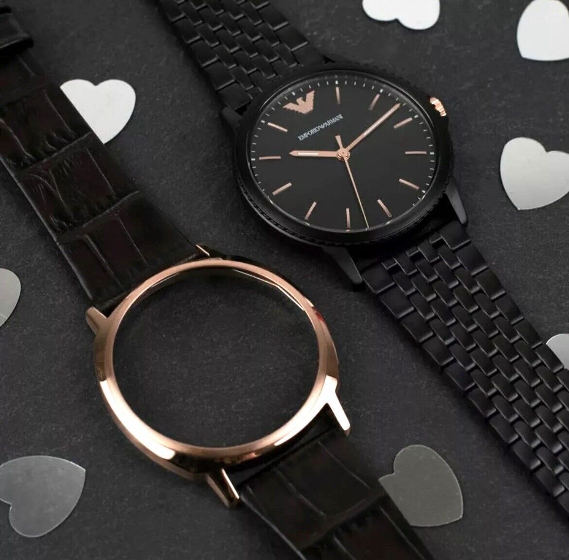  Shop Authentic Emporio Armani Interchangeable Black Dial Black Steel Strap Watch For Men - AR80021 - Luxxuri