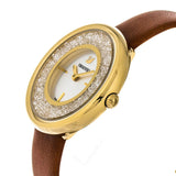  Shop Authentic Swarovski Crystalline Pure White Dial Brown Leather Strap Watch for Women - 5275040 - Luxxuri