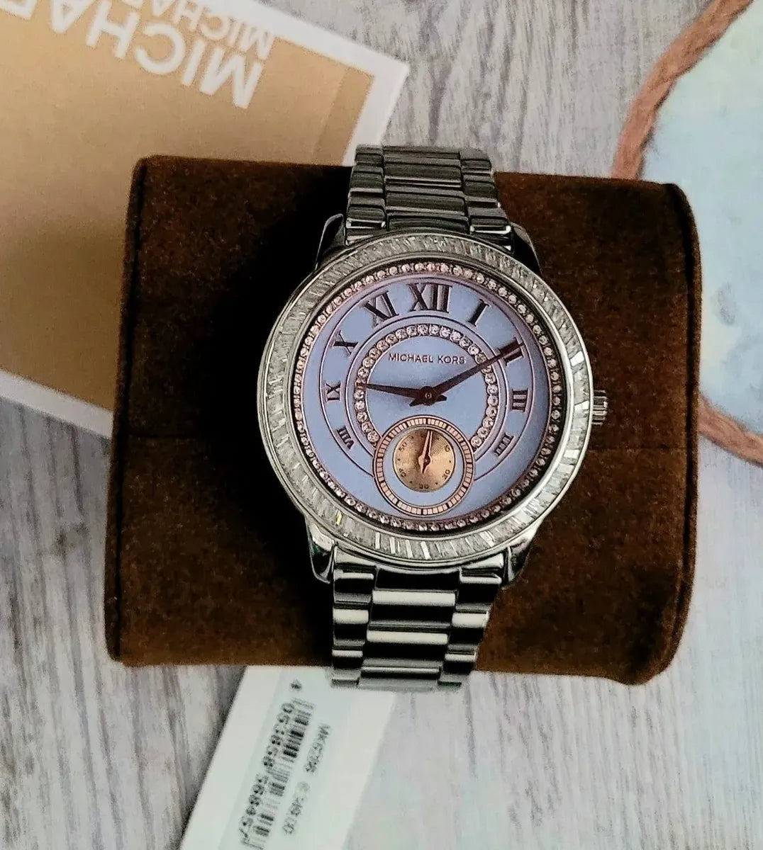  Shop Authentic Michael Kors Madelyn Quartz Blue Dial Silver Steel Strap Watch For Women - MK6286 - Luxxuri