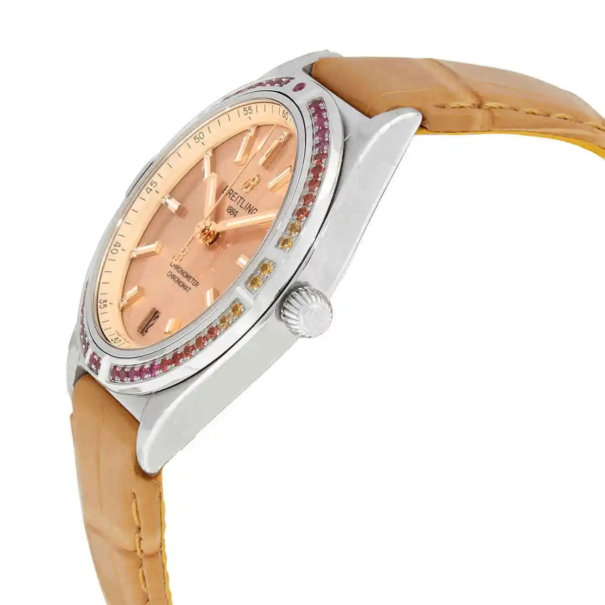  Shop Authentic Breitling Chronomat Automatic 36 South Sea Brown Dial Brown Leather Strap Watch for Women - A10380611A1P1 - Luxxuri