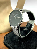  Shop Authentic Daniel Wellington Classic Petite Sterling Black Dial Silver Mesh Bracelet Watch For Women - DW00100162 - Luxxuri